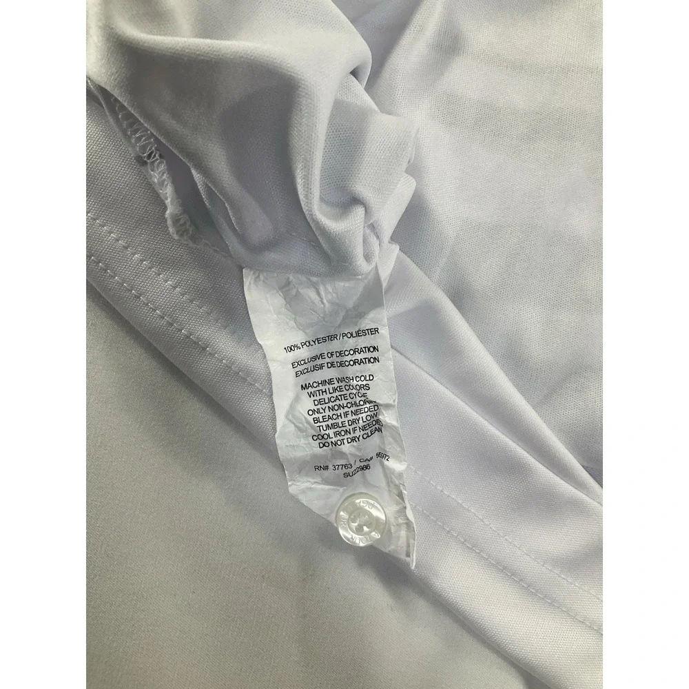 PGA Tour Pro series Men's White and Gray Striped Golf Polo Shirt Size XXL 222